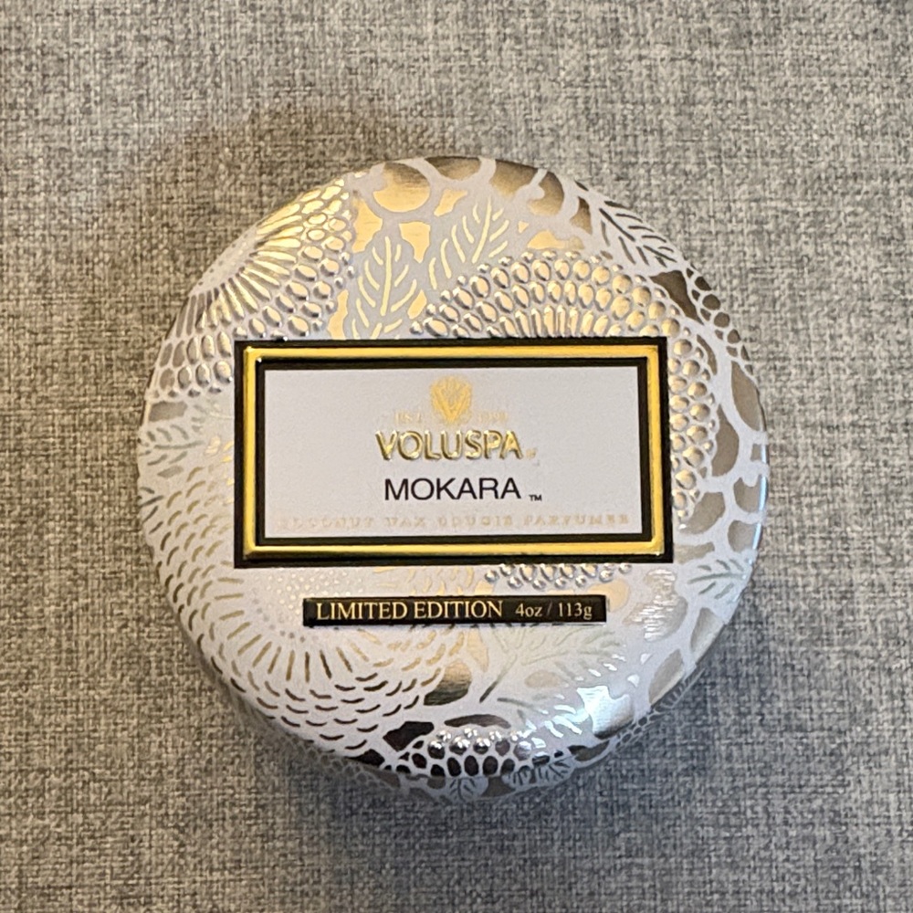 Voluspa Mokara Candle in Elegant Silver Tin